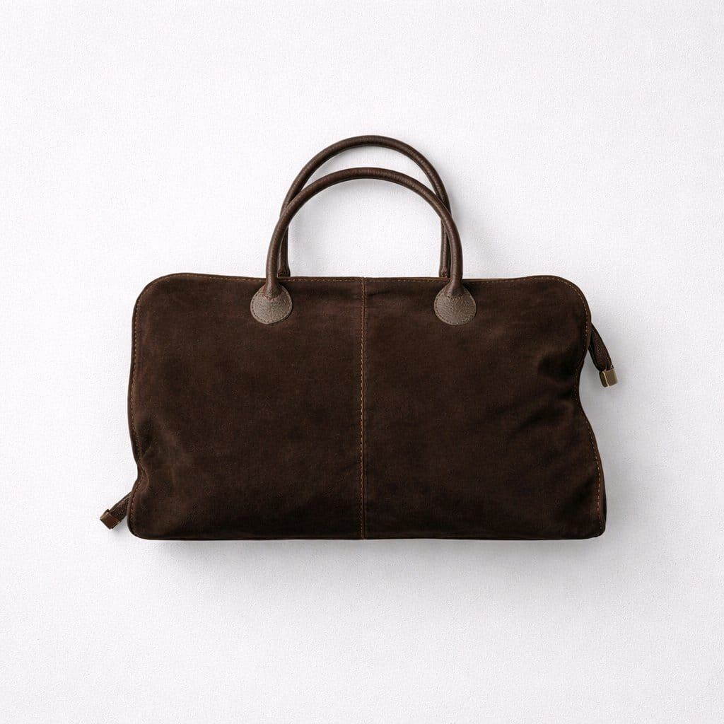 ACIKAHVE HAKİKİ SÜET DERİ EL VE KOL ÇANTASI