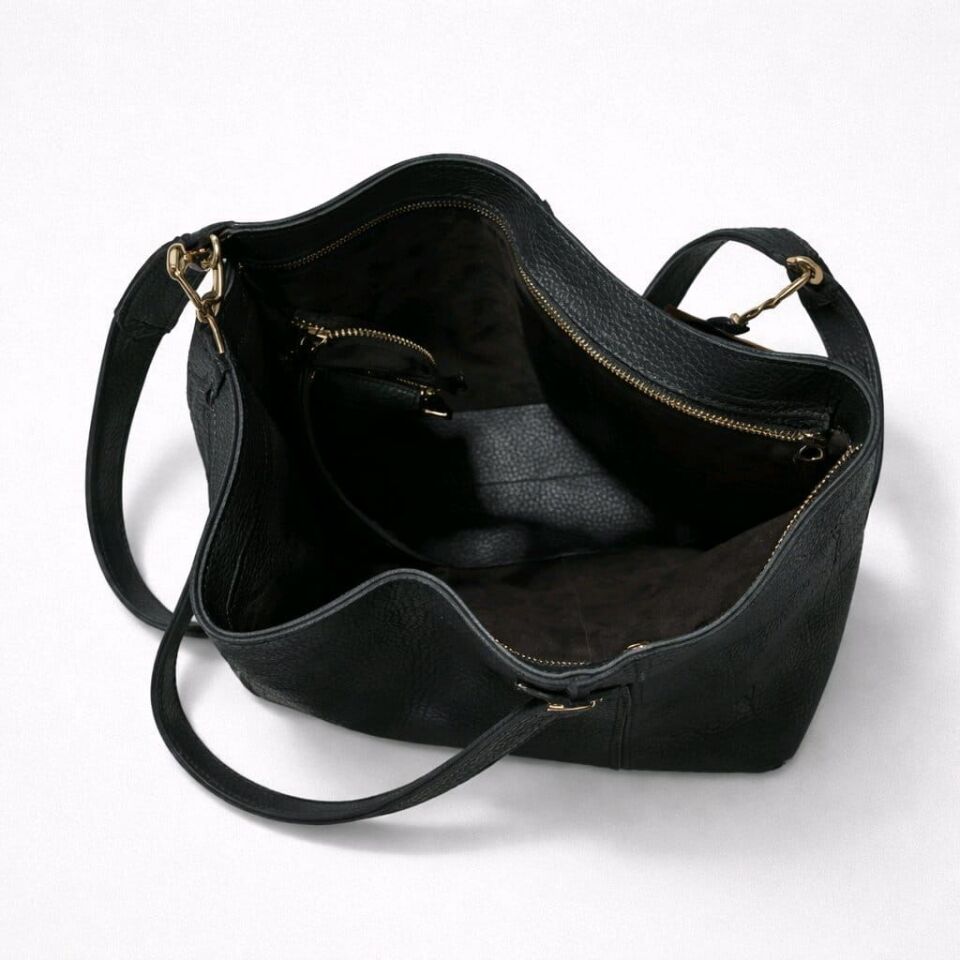 HAKİKİ SÜET DERİ FERMUAR KAPAMA OMUZ ÇANTASI