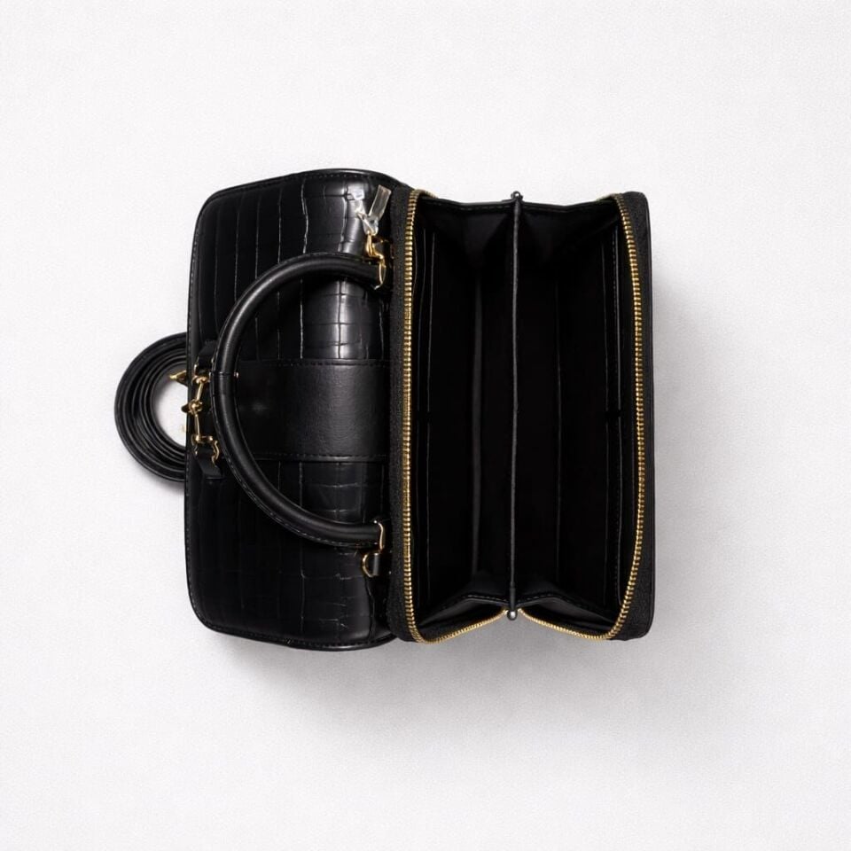 SİYAH KADIN KARTLIKLI CÜZDAN KOL ÇANTASI