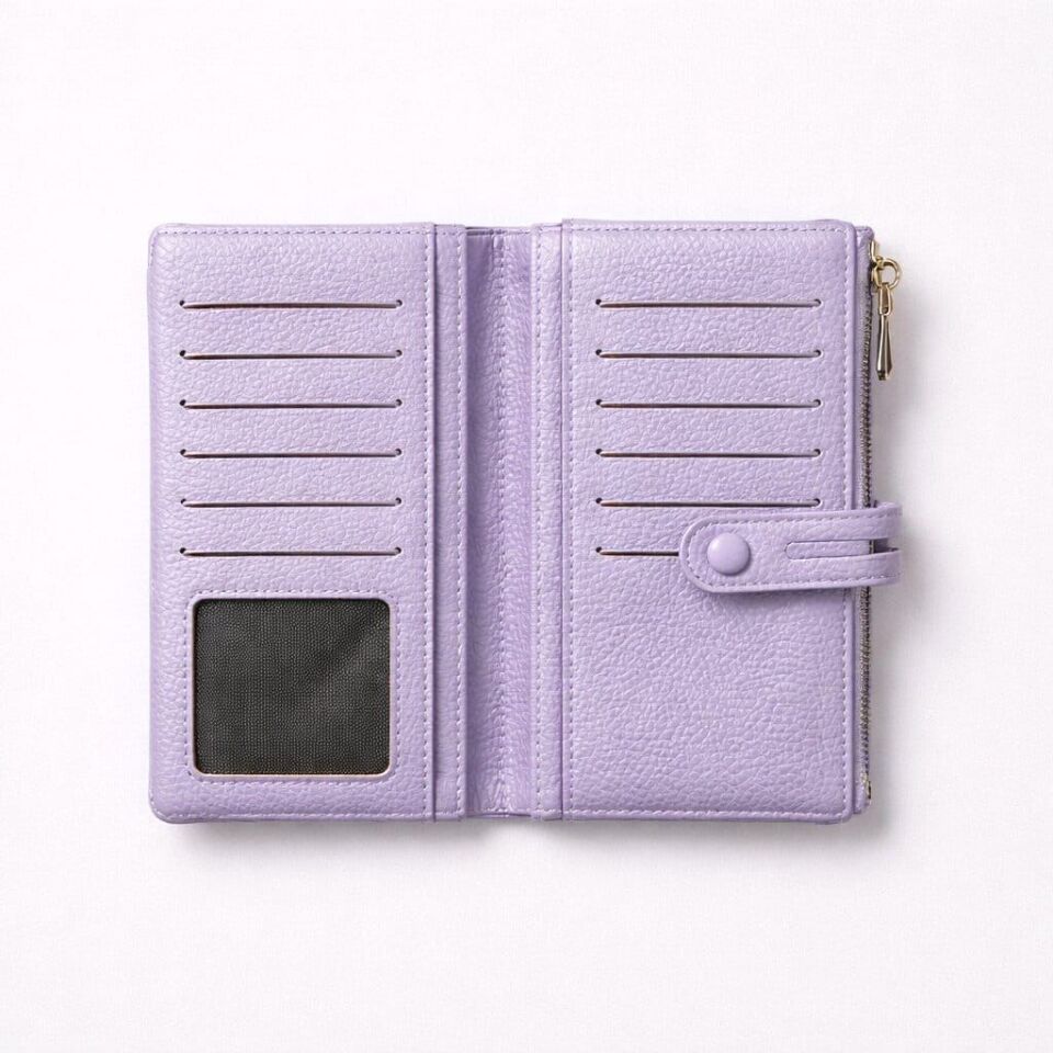 LİLA RENGİ 3 BÖLÜMLÜ CÜZDAN