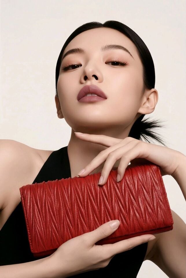 KIRMIZI RENGİNDE KAPAKLI CÜZDAN