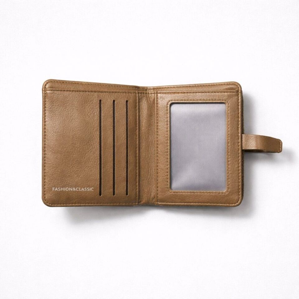 HAKİ  RENGİNDE KÜÇÜK KAPAKLI CÜZDAN