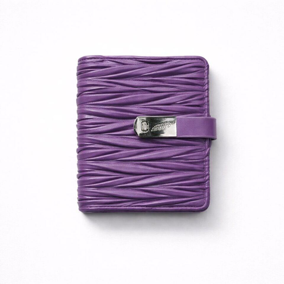 MOR RENGİNDE KÜÇÜK KAPAKLI CÜZDAN