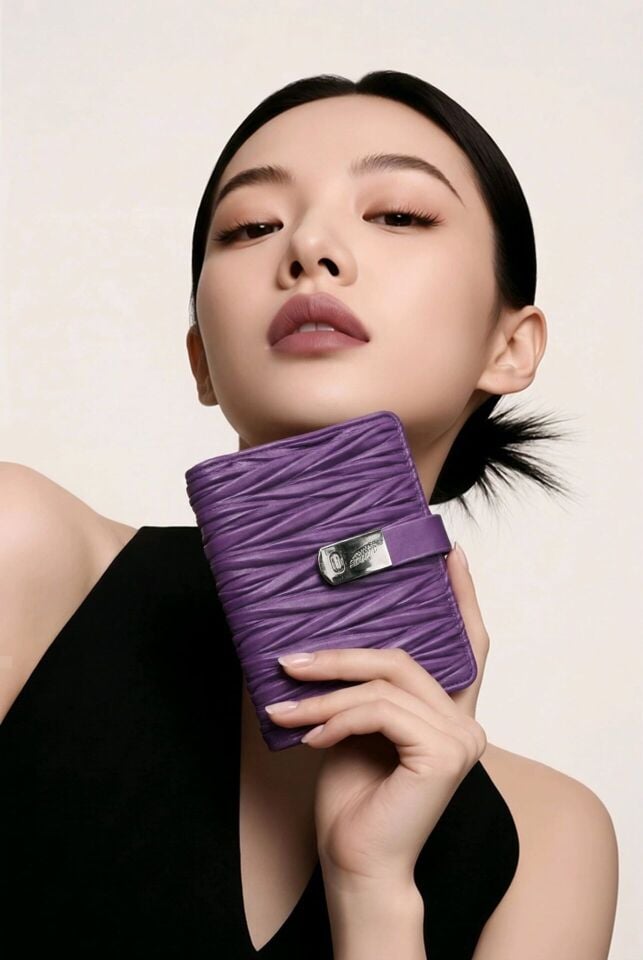 MOR RENGİNDE KÜÇÜK KAPAKLI CÜZDAN