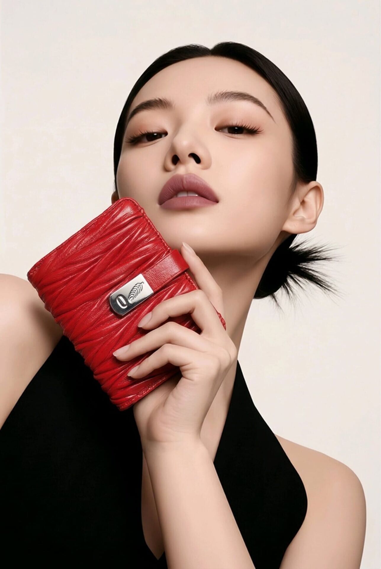 KIRMIZI RENGİNDE KÜÇÜK KAPAKLI CÜZDAN