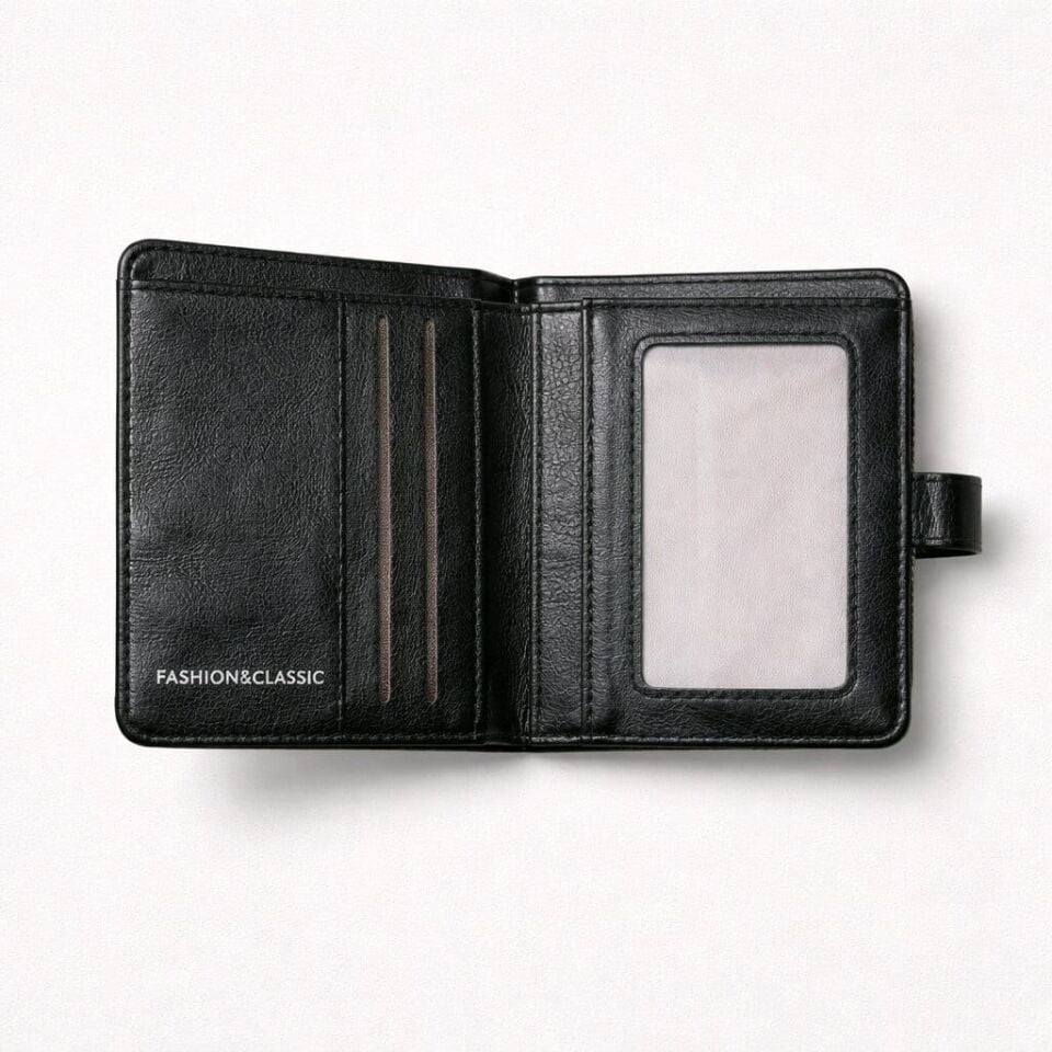 SİYAH RENGİNDE KÜÇÜK KAPAKLI CÜZDAN