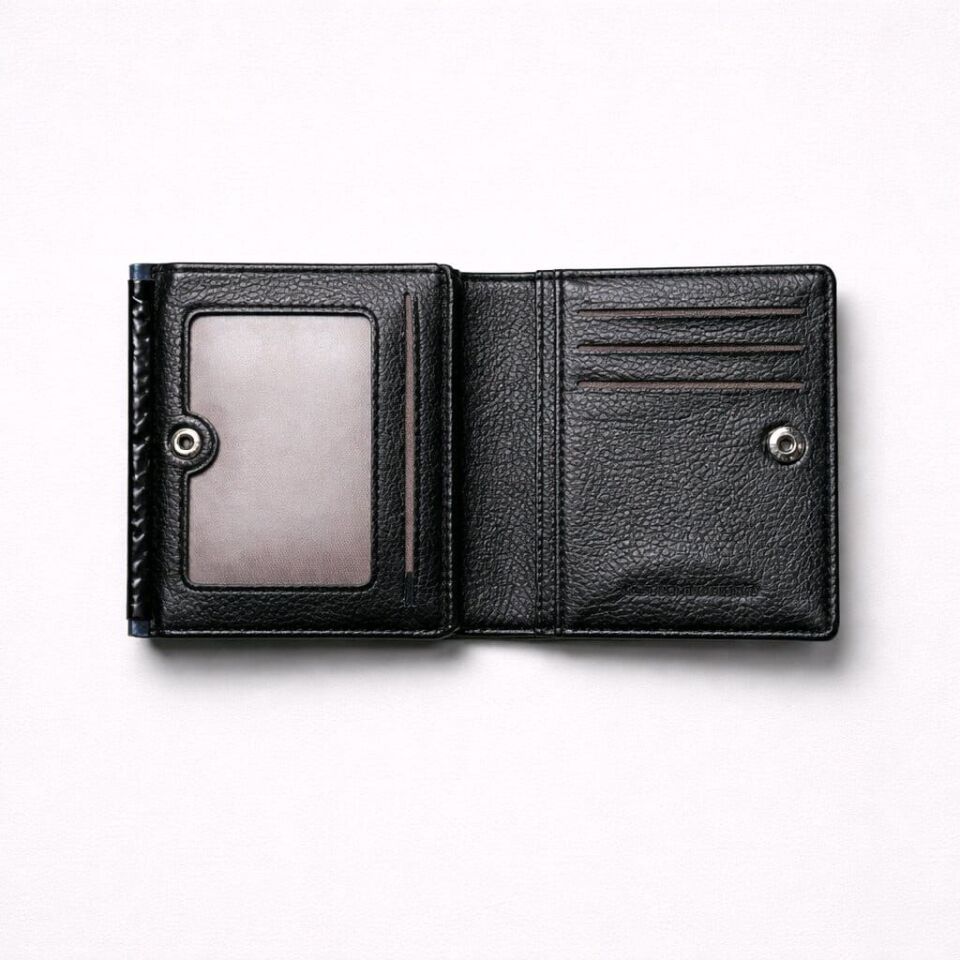 SİYAH ÇITÇIT MEKANİZMALI KÜÇÜK CÜZDAN