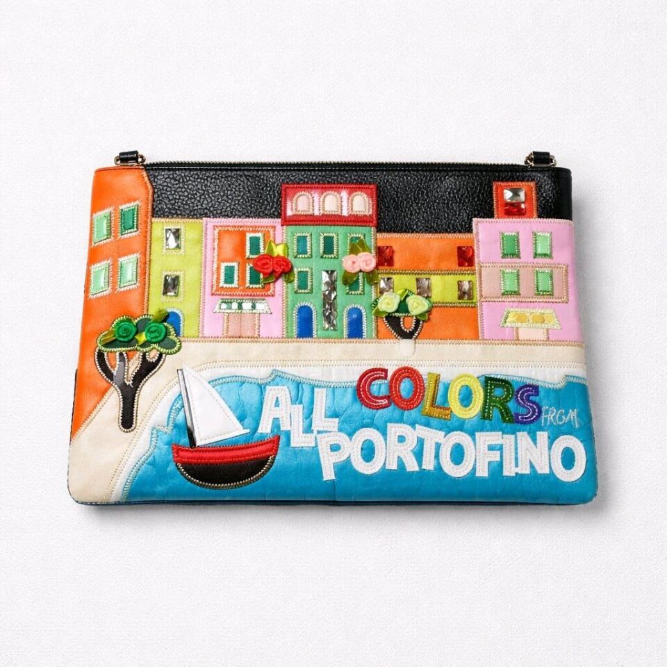 ÇOK RENKLİ DESENLİ EL KOL OMUZ ÇANTASI