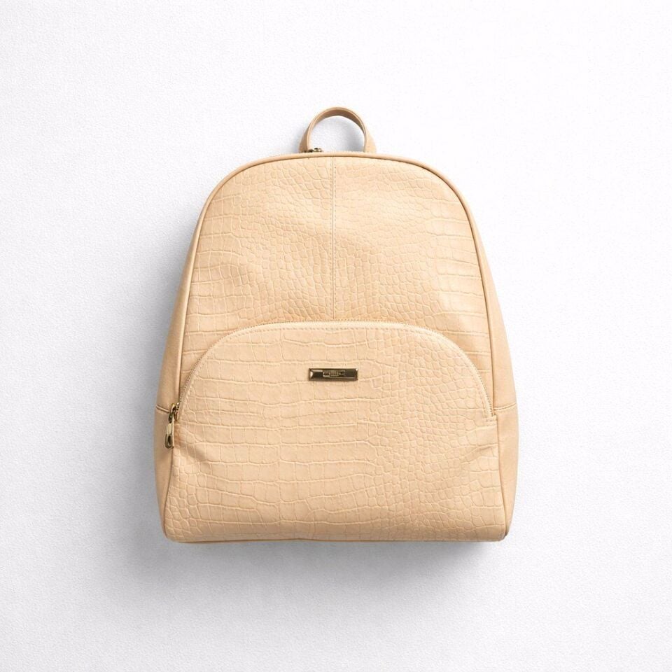 PUDRA BEJİ RENGİNDE SIRT ÇANTASI