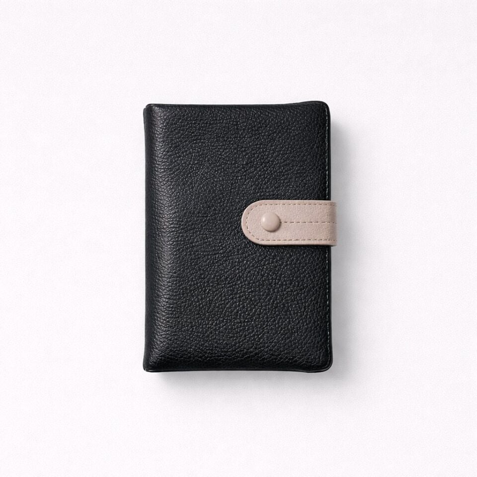 ÇOK RENKLİ ÇITÇITLI KÜÇÜK SİYAH CÜZDAN