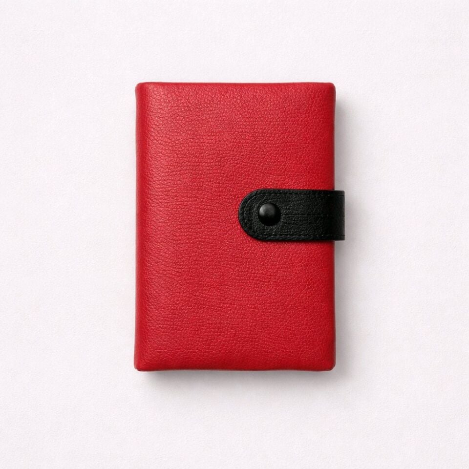 ÇOK RENKLİ ÇITÇITLI KÜÇÜK KIRMIZI CÜZDAN