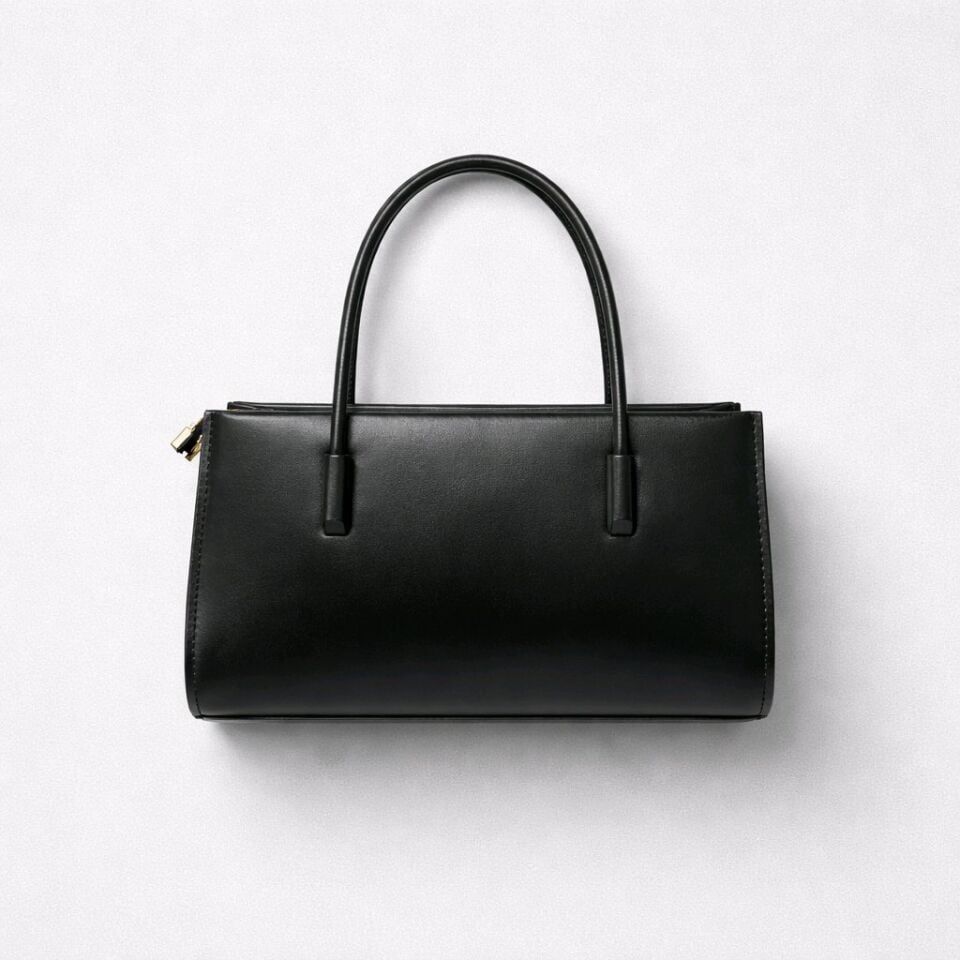 MİNİMALİST TASARIMLI SİYAH KÜÇÜK KADIN EL OMUZ ÇANTASI