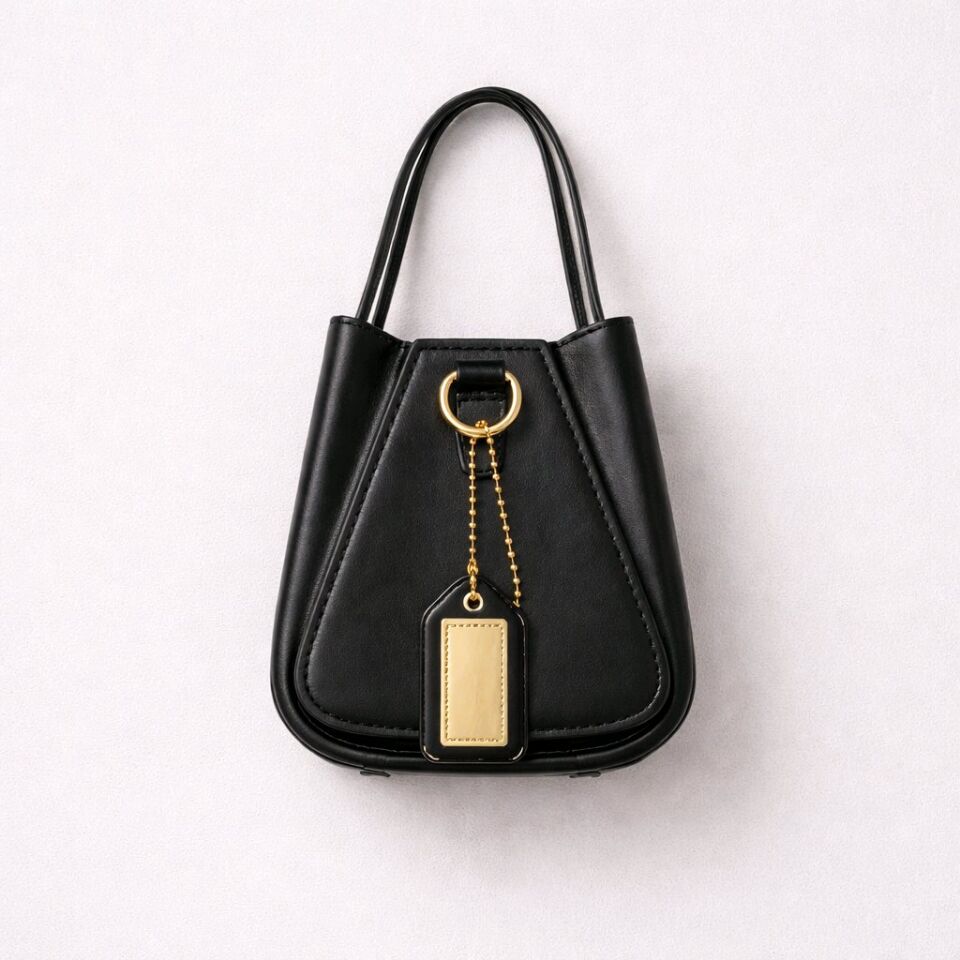 MİNİMALİST TASARIMLI SİYAH KÜÇÜK KADIN EL OMUZ ÇANTASI