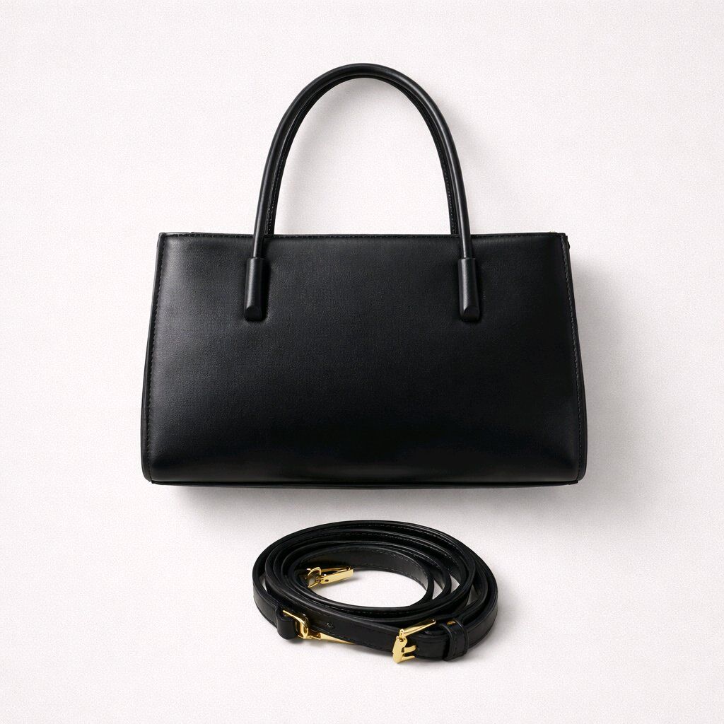 MİNİMALİST TASARIMLI SİYAH KÜÇÜK KADIN EL OMUZ ÇANTASI