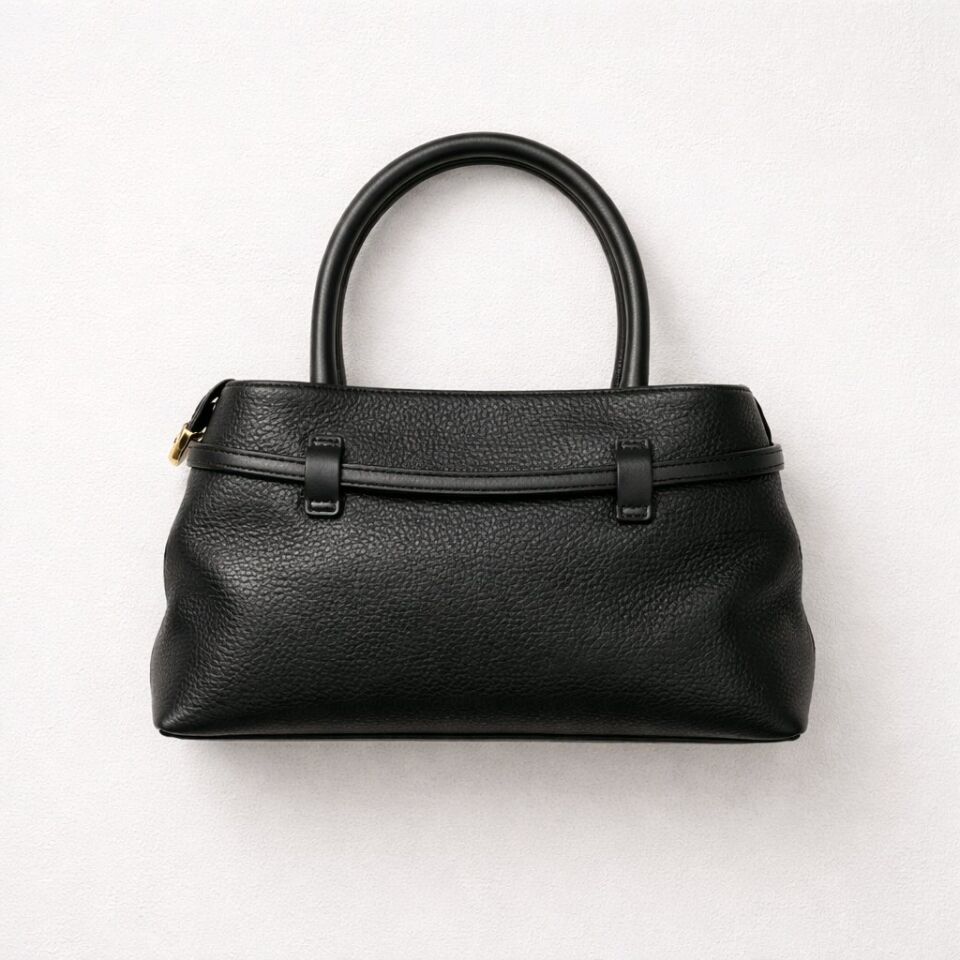 KEMER DETAYLI  İTHAL KÜÇÜK SİYAH EL KOL ÇANTASI