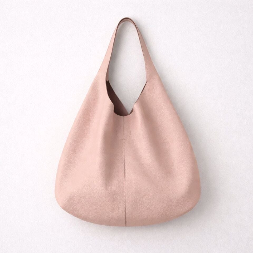 %100 DERİ  PUDRA PEMBESİ SALAŞ ÇANTA