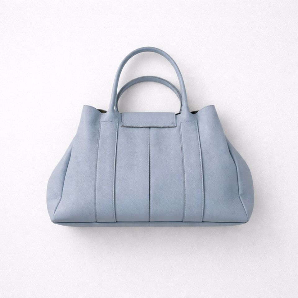 BEBE MAVİSİ %100 DERİ EL KOL ÇANTASI