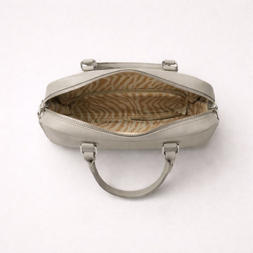 %100 HAKİKİ DERİ GRİ KÜÇÜK EL ÇANTASI