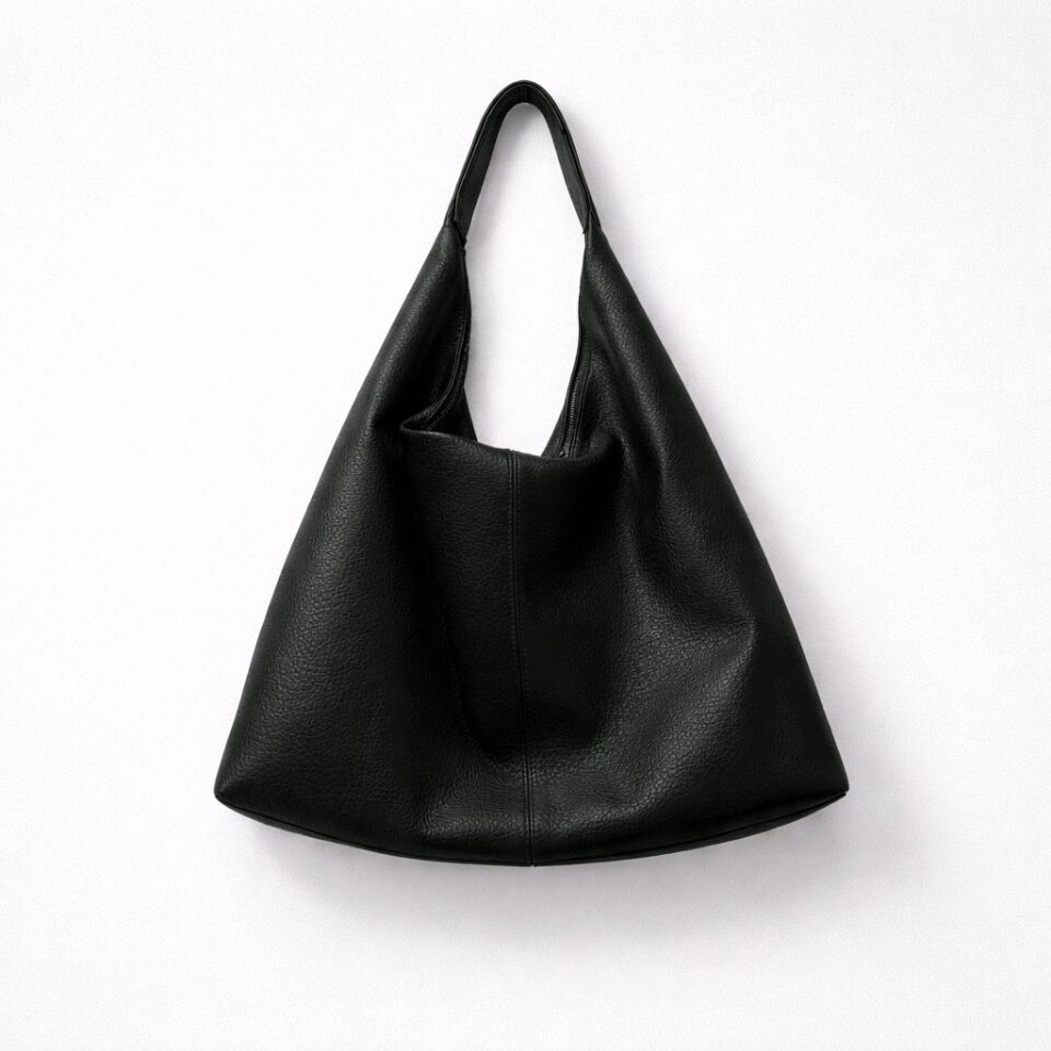 %100 DERİ SALAŞ SİYAH KOL ÇANTASI