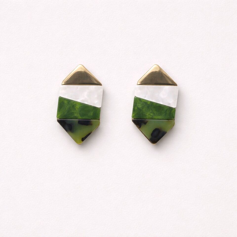 YEŞİL GEOMETRİK DESENLİ MODERN KÜPE