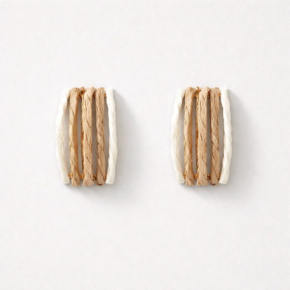 DİKDÖRTGEN FORMUNDA HASIR BOHEM MODERN KÜPE