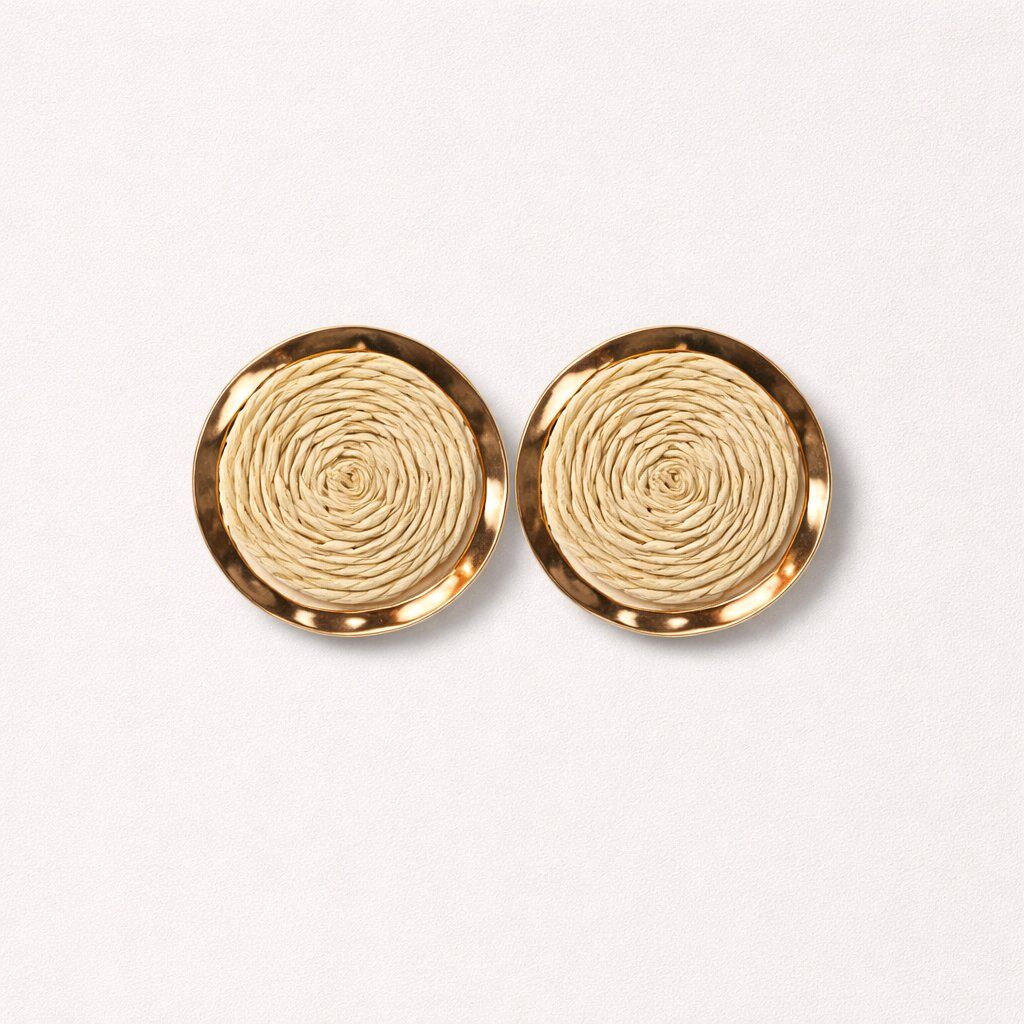 YUVARLAK BOHEM HASIR ÖRGÜ KÜPE