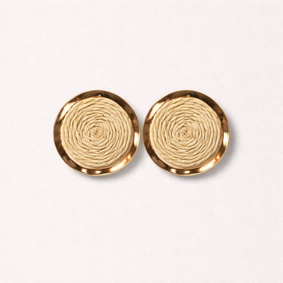 YUVARLAK BOHEM HASIR ÖRGÜ KÜPE