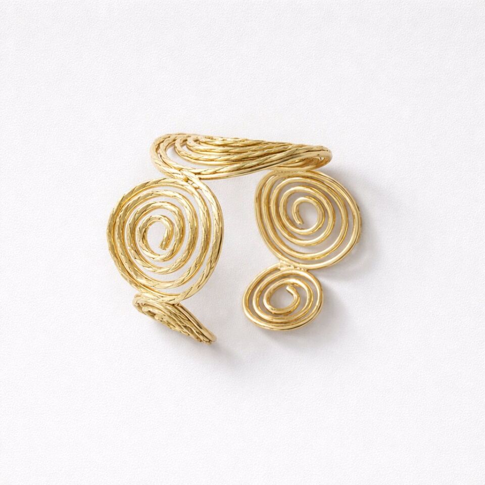 SPİRAL DESENLİ HASIR BOHEM BİLEKLİK