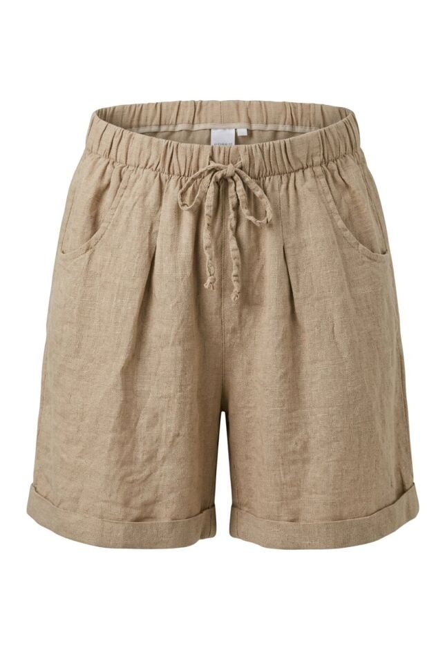 %100 İTALYAN KETENİ HAKİ KISA ŞORT