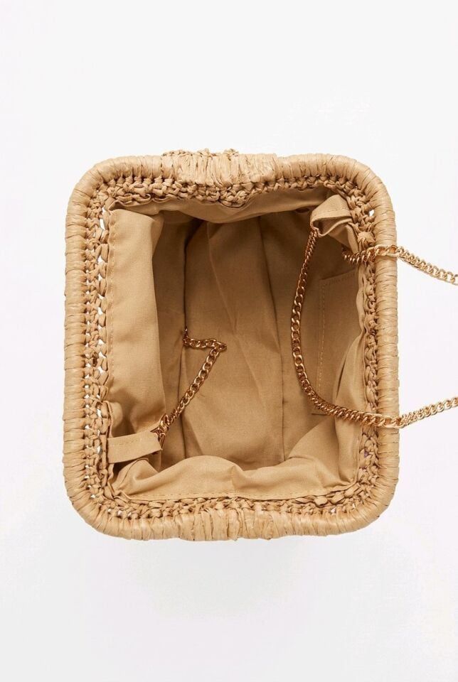 CAMELRENGİ  ORTA BOY HASIR CLUTCH