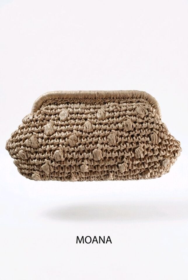 CAMELRENGİ  ORTA BOY HASIR CLUTCH